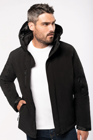 Herrenparka Softshell wattiert mit Kapuze