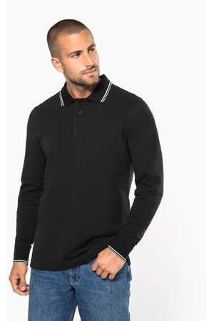 Langarm-Polohemd aus Piqué für Herren