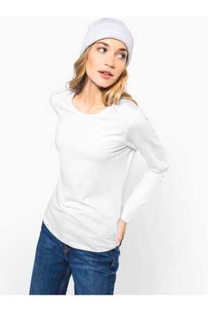 Damen Langarm-T-Shirt mit Rundhalsausschnitt