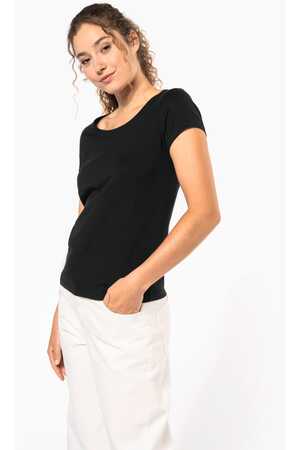 Ladies’ boat neck short-sleeved T-shirt