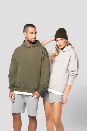 Kapuzensweatshirt aus Molton, Oversize, Unisex