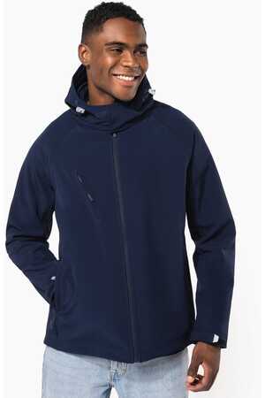 Herren Softshell-Jacke mit Abnehmbare Kapuze