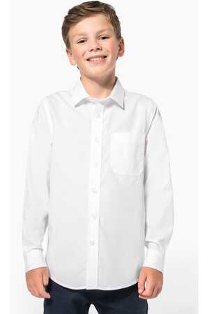 Kinder Popelin-Hemd Langarm
