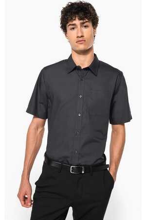 Herren Popelinehemd Kurzarm