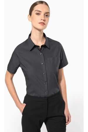 Damen Popelinebluse Kurzarm