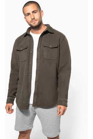 Fleece-Hemdjacke mit Sherpa-Futter