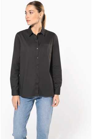 Langarm-Baumwollhemd für Damen