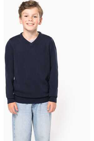 Kinder-Pullover mit V-Ausschnitt