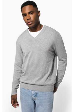 Premium-Pullover mit V-Ausschnitt