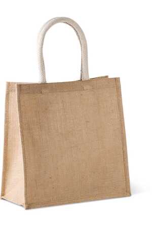 Jutetasche im Cabas-Stil Groß