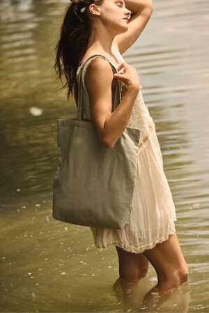 Verwaschene Shopping-Tasche aus Baumwolle