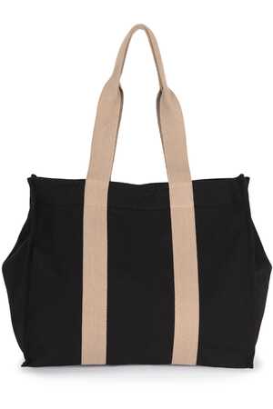 Große recycelte Shoppingtasche mit Seitenfalte