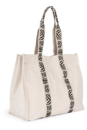 Große recycelte Shoppingtasche mit Falte