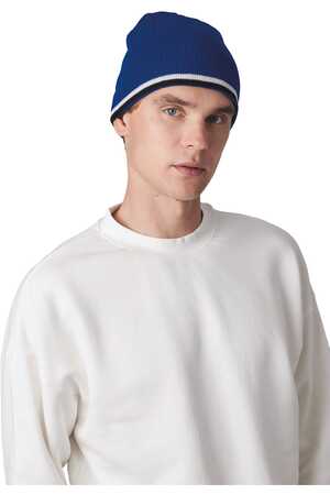 Beanie Mütze mit Kontrastrand