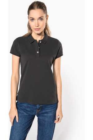 Kurzarm-Polohemd für Damen im Vintage-Stil