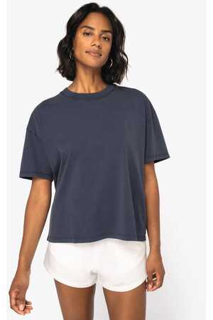 Ausgewaschenes umweltfreundliches Oversize-T-Shirt für Damen