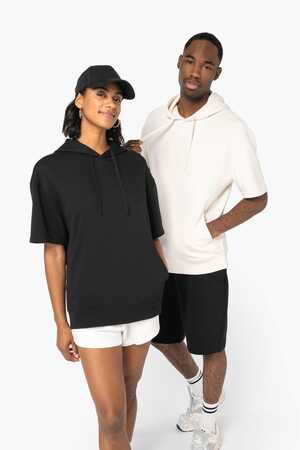 Umweltfreundliches Unisex Kapuzen-Sweatshirt mit überschnittener Schulterpartie aus French Terry