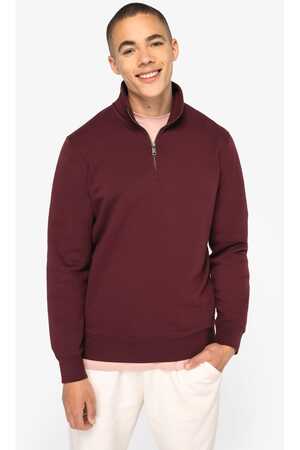 Umweltfreundliches Sweatshirt mit Stehkragen und Reißverschluss für Herren