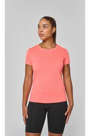 Damen-Triblend-Sportshirt mit Rundhalsausschnitt
