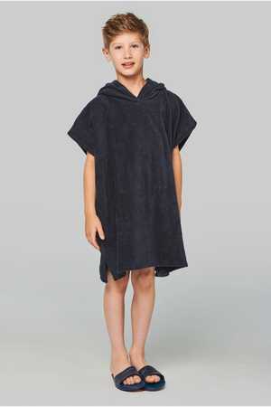 Kinder-Frottee-Poncho mit Kapuze