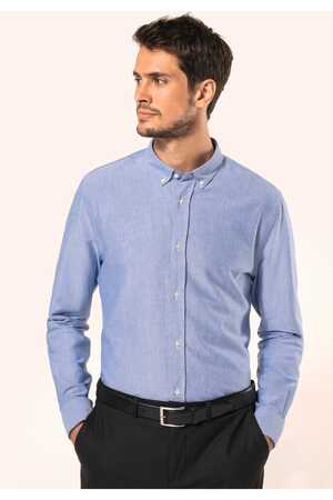 Oxford-Herrenhemd mit langen Ärmeln