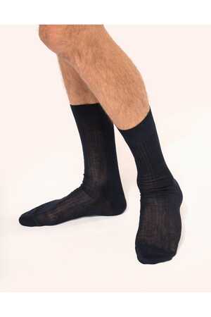 4 x 2 Fil d'Écosse Herrensocken aus Baumwollripp