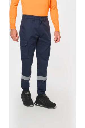 Unisex-Cargo-Hose mit elastischem Saum und reflektierendem Streifen