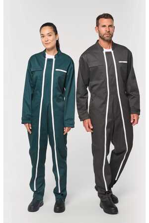 Unisex-Overall mit doppeltem Reißverschluss