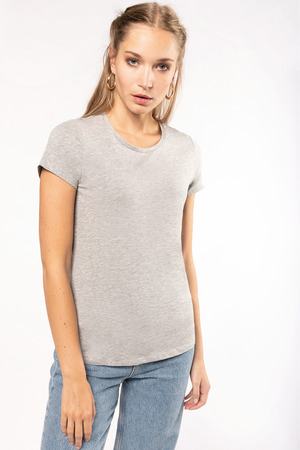 Kurzarm-Damen-T-Shirt mit Rundhalsausschnitt