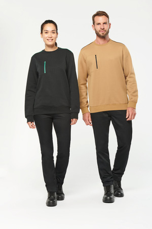 DayToDay Unisex-Sweatshirt mit kontrastfarbener Tasche
