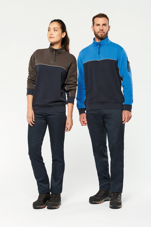 Umweltfreundliches Unisex-Sweatshirt mit Reißverschlusskragen