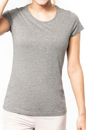 Damen T-Shirt mit Rundhalsausschnitt. BIO-Baumwolle