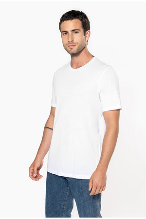 Bio-T-Shirt mit kurzen Ärmeln und ungesäumten Halsausschnitt