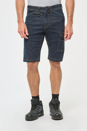 Denim-Bermuda-Shorts mit mehreren Taschen, für Herren