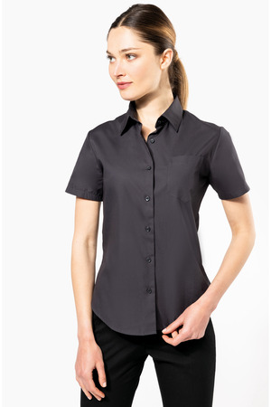 Damen Popelinebluse Kurzarm