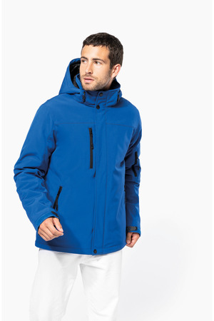 Herrenparka Softshell wattiert mit Kapuze