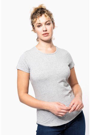 Kurzarm-Damen-T-Shirt mit Rundhalsausschnitt