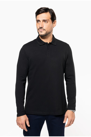 Supima® Herren-Polohemd mit langen Ärmeln