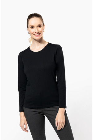 Supima® Damen-T-Shirt mit Rundhalsausschnitt und langen Ärmeln