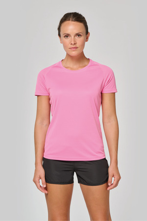 Damen-Sportshirt aus Recyclingmaterial mit Rundhalsausschnitt