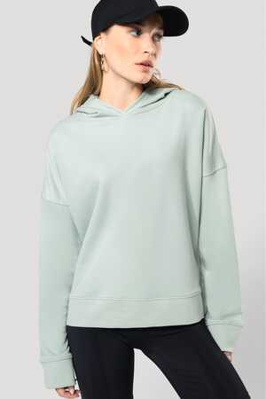Bio-Damen-Sweatshirt Lounge mit Kapuze
