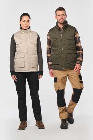 Gefütterte Unisex-Weste aus  Baumwollpolyester
