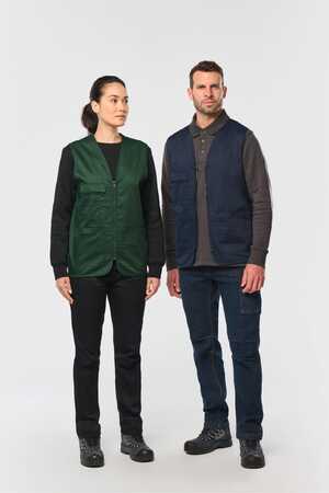 Unisex-Weste aus  Baumwollpolyester mit mehreren Taschen