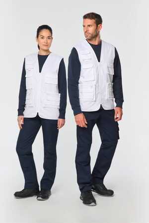 Gefütterte Unisex-Weste aus  Baumwollpolyester
