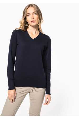 Damenpullover mit V-Ausschnitt