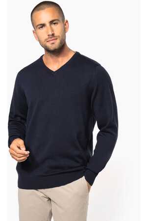 Herrenpullover mit V-Ausschnitt