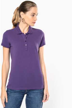 Damen Kurzarm-Poloshirt. Baumwollpiqué.