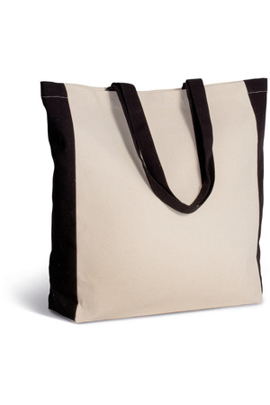 Zweifarbige Tasche im Cabas-Stil