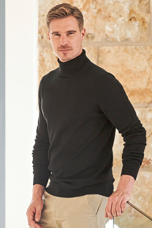 Mens Roll Neck Jumper