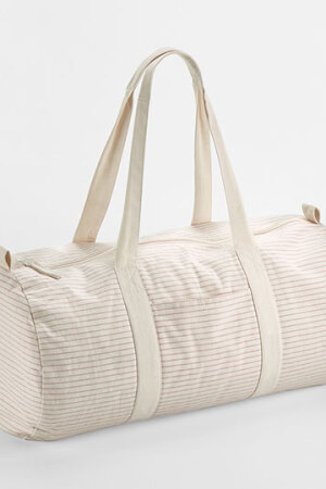 Striped Organic Cotton Barrel Bag